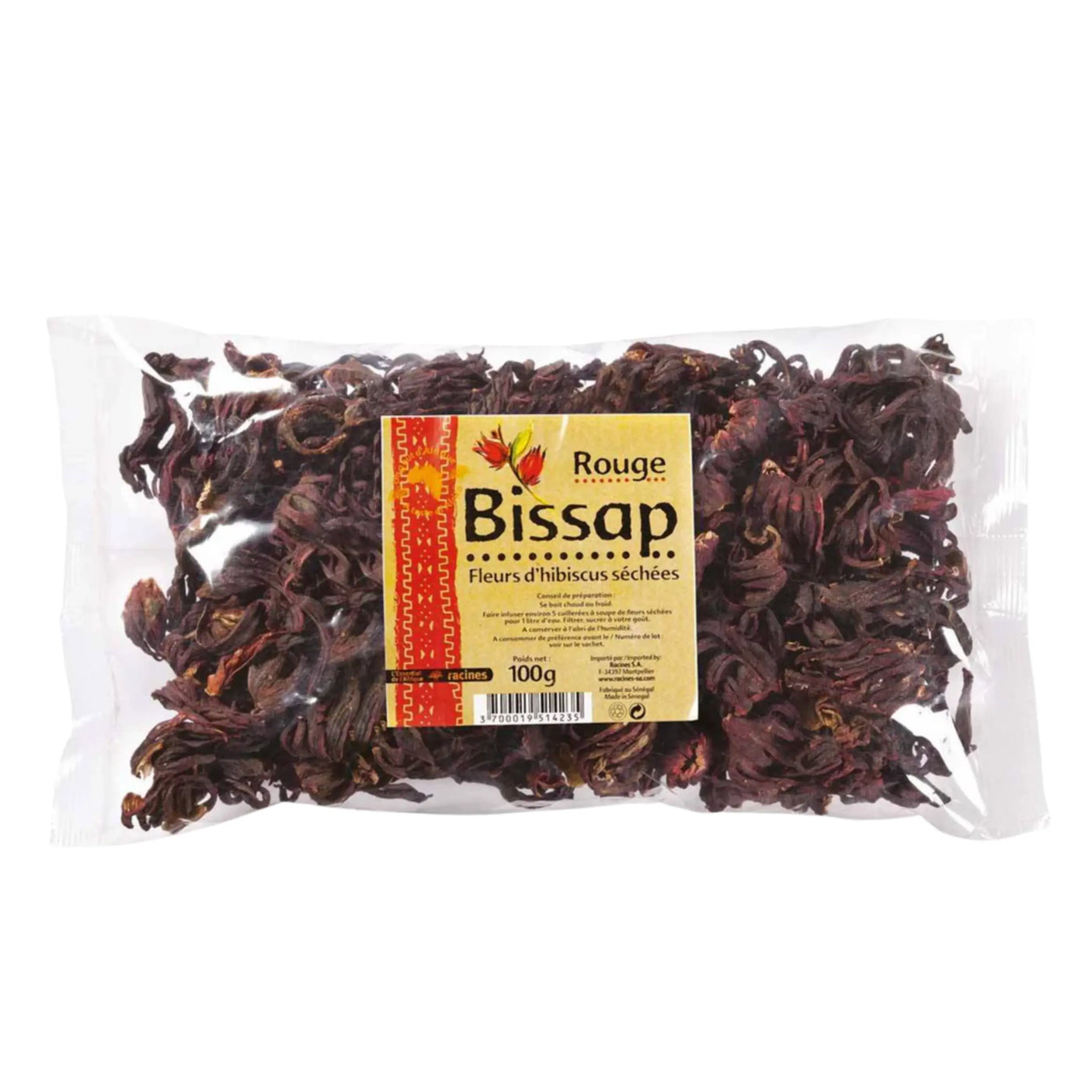 Fleur d'hibiscus Bissap Rouge 100G H-exotique