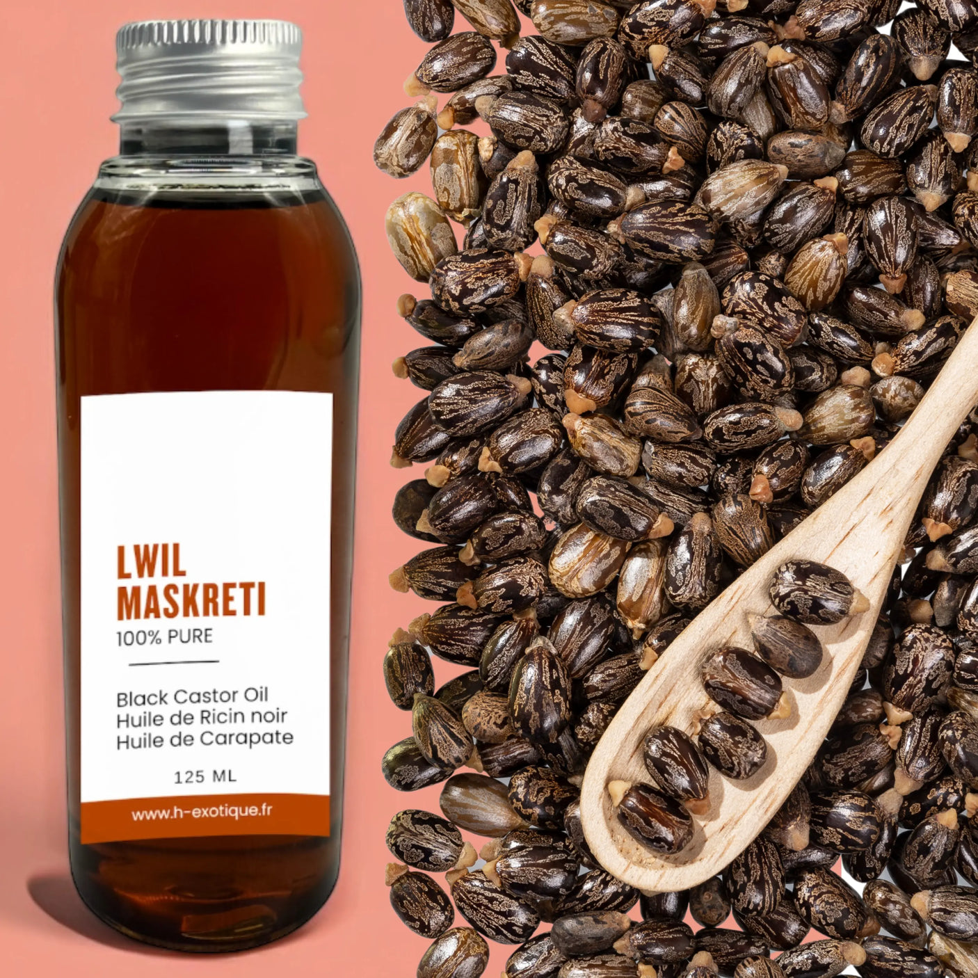 Lwil Maskreti - Huile de Ricin 125ML H-exotique
