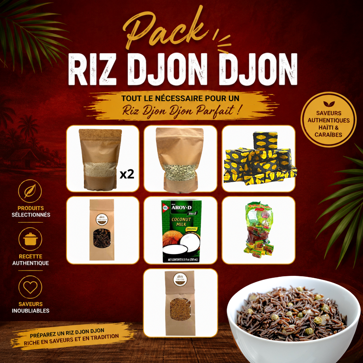 Pack Riz Djon Djon Haïtien H EXOTIQUE