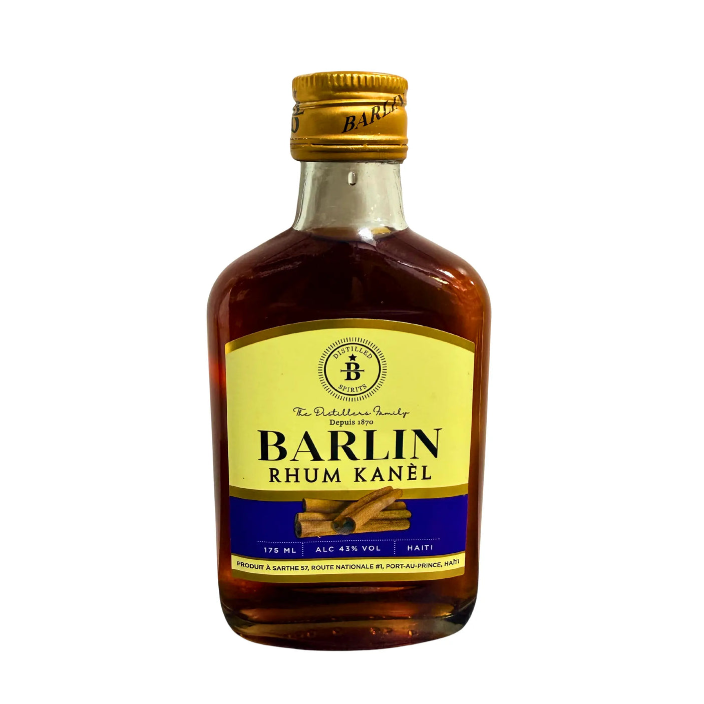 Rhum à la cannelle Barlin 43 %–175 ml H-Exotique.fr