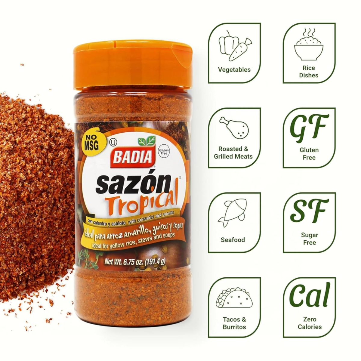 Badia Sazon Tropical Orange 191G H-exotique