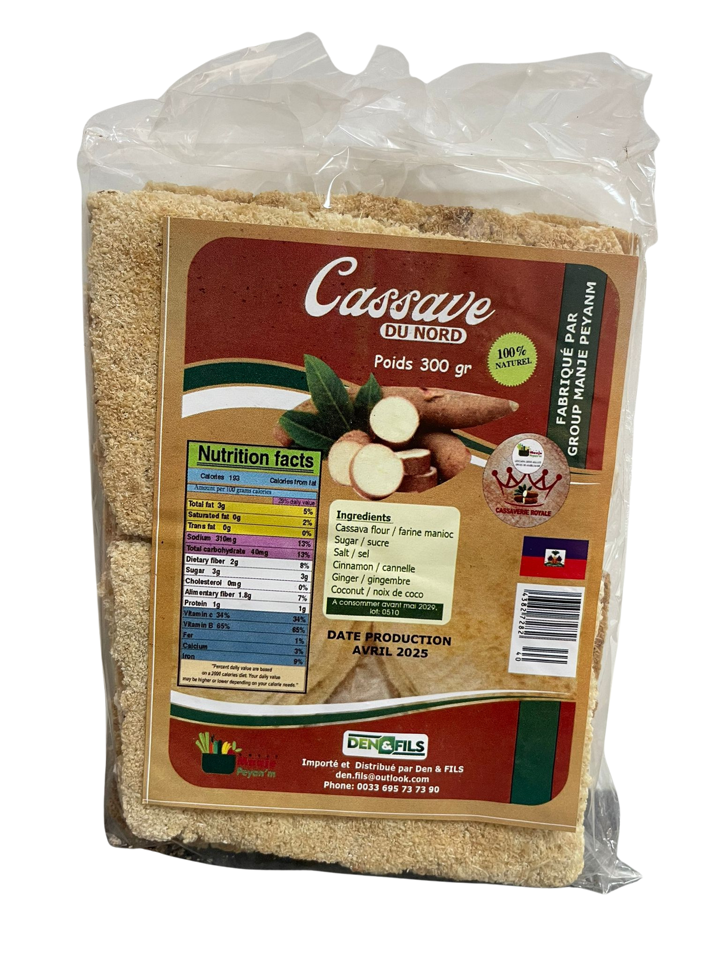 Cassave du Nord Sucrée d’Haïti H EXOTIQUE