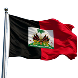 Drapeau Palmiste Haïti Noir et rouge 120x180CM H EXOTIQUE