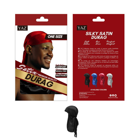 Durag Satin Noir - NS Collection - H-exotique