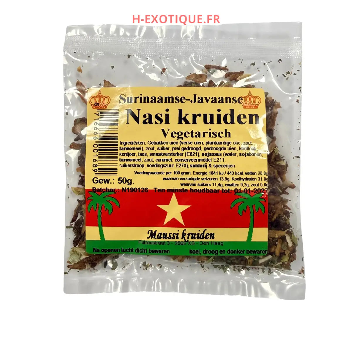 Mélange d’épices - Nasi Kruiden Vegetarisch 50gr