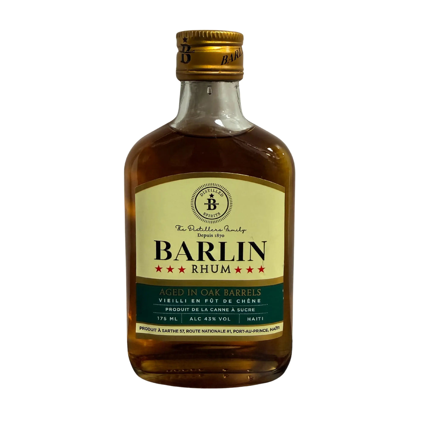 Rhum Barlin 43 % – 175 ml H-Exotique.fr