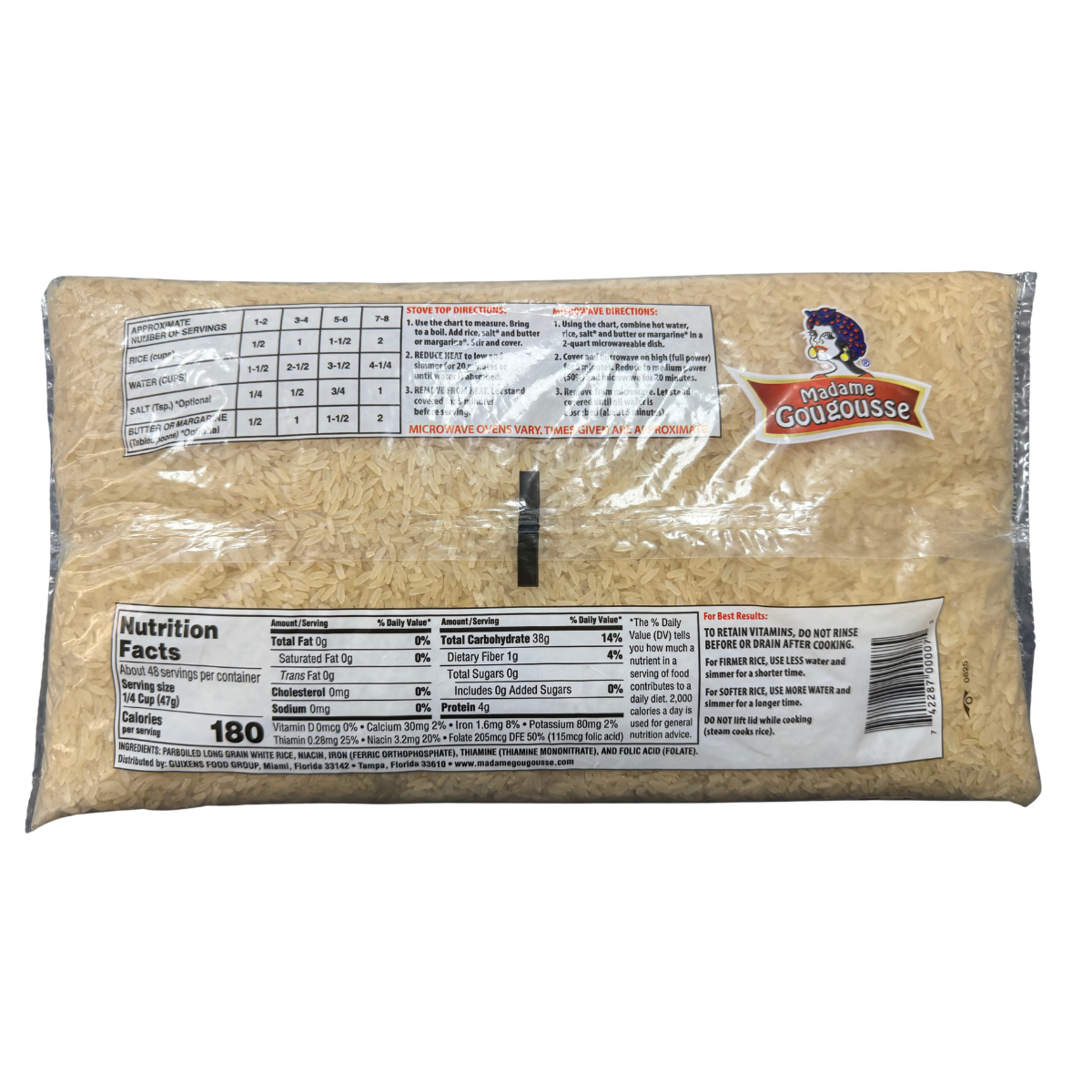 Riz Jaune Étuvé Madame Gougousse 2.27KG H-exotique
