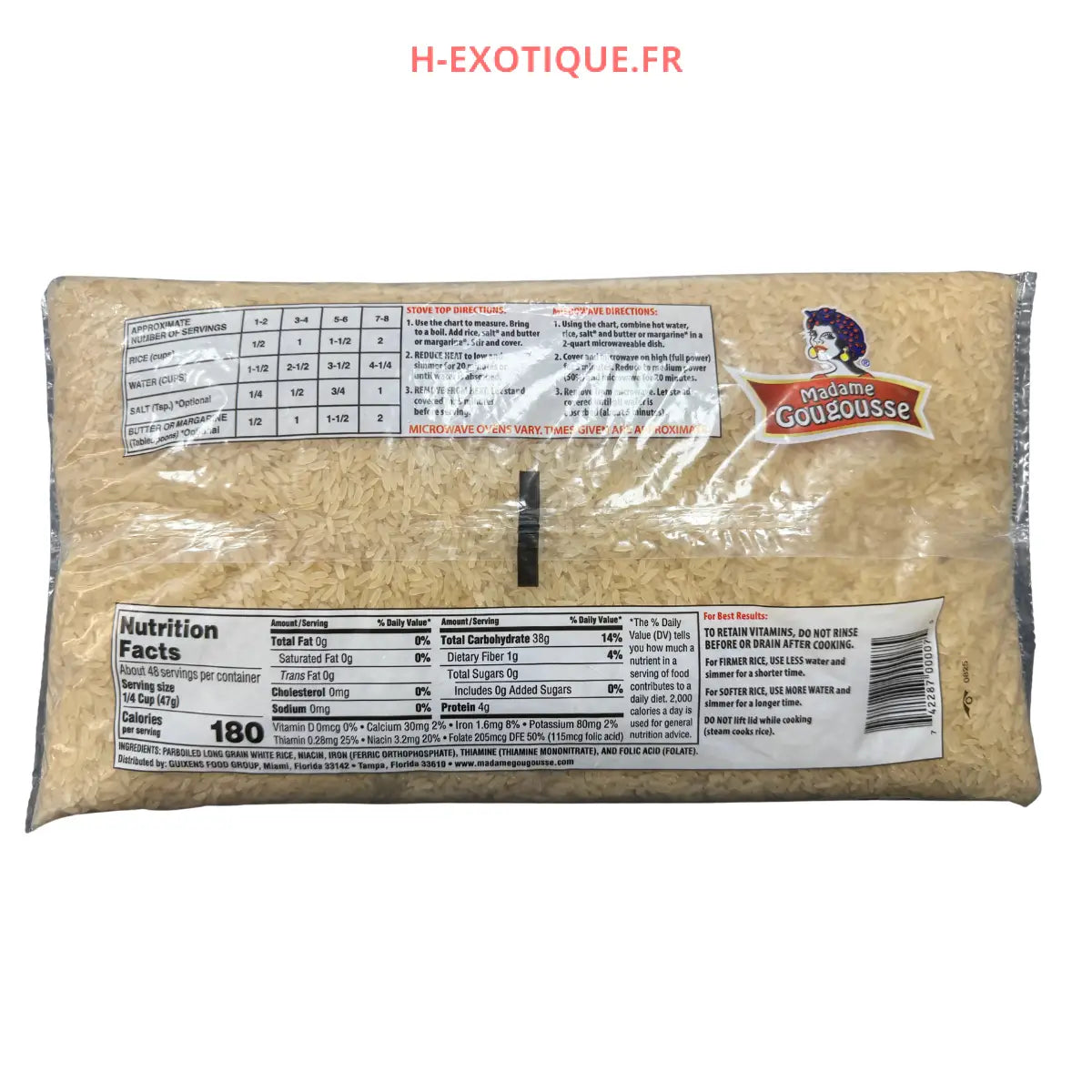 Riz Jaune Étuvé Madame Gougousse 2.27KG